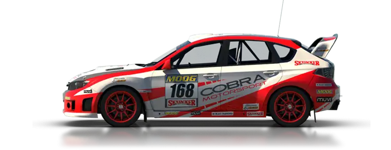 Red and White Race Car