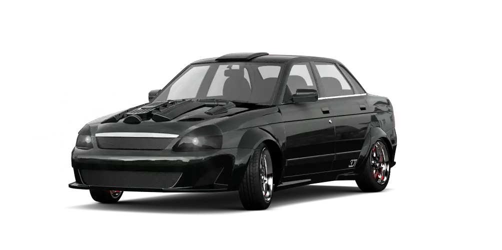 Sleek Black Car Illustration