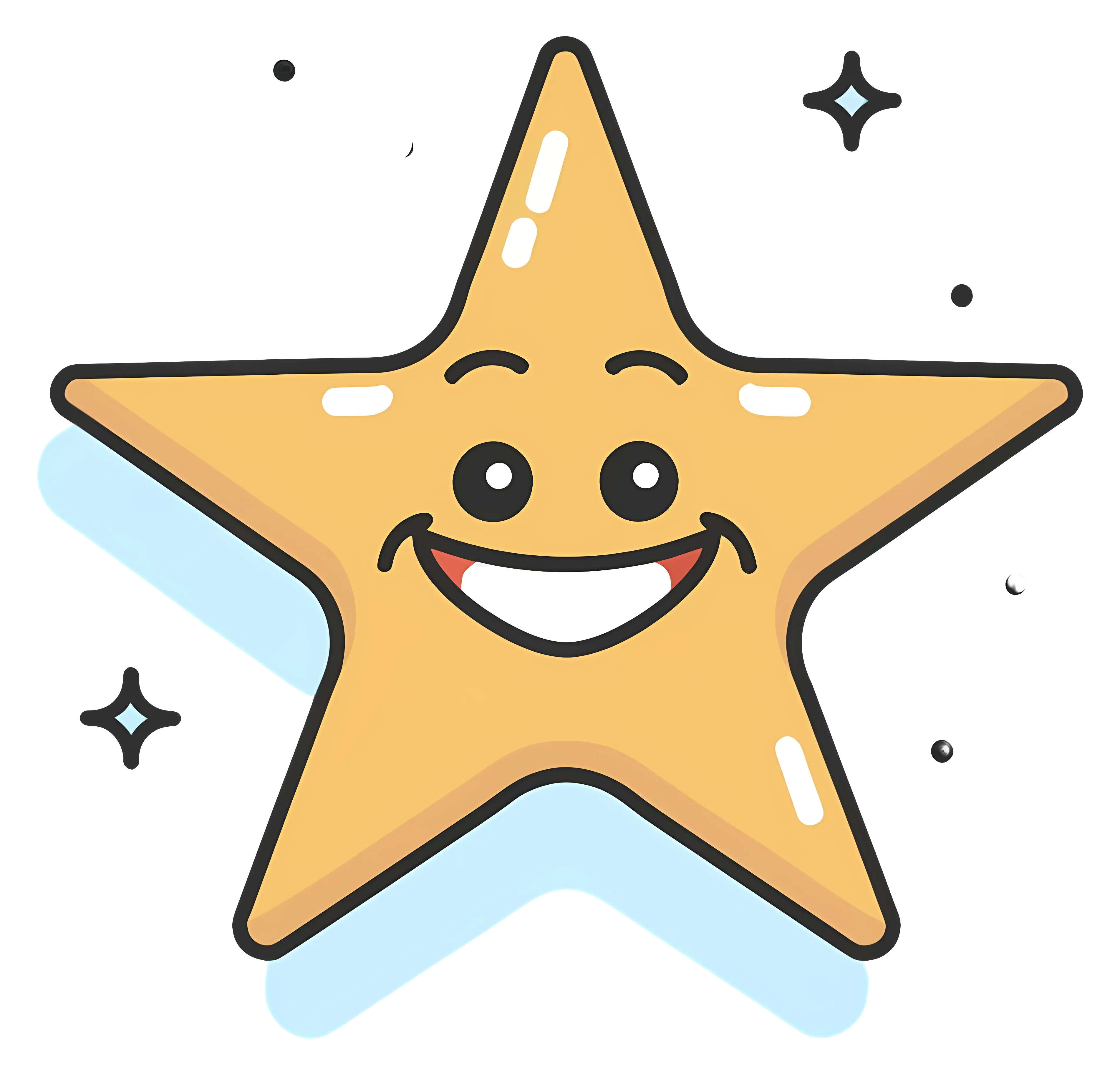 Smiling Star Cartoon Illustration
