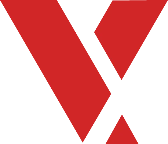 Abstract Red Geometric Triangle Logo