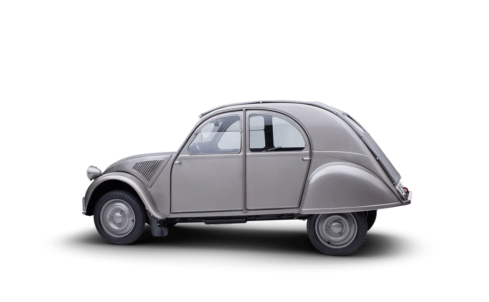 Vintage Grey Car with Classic Design