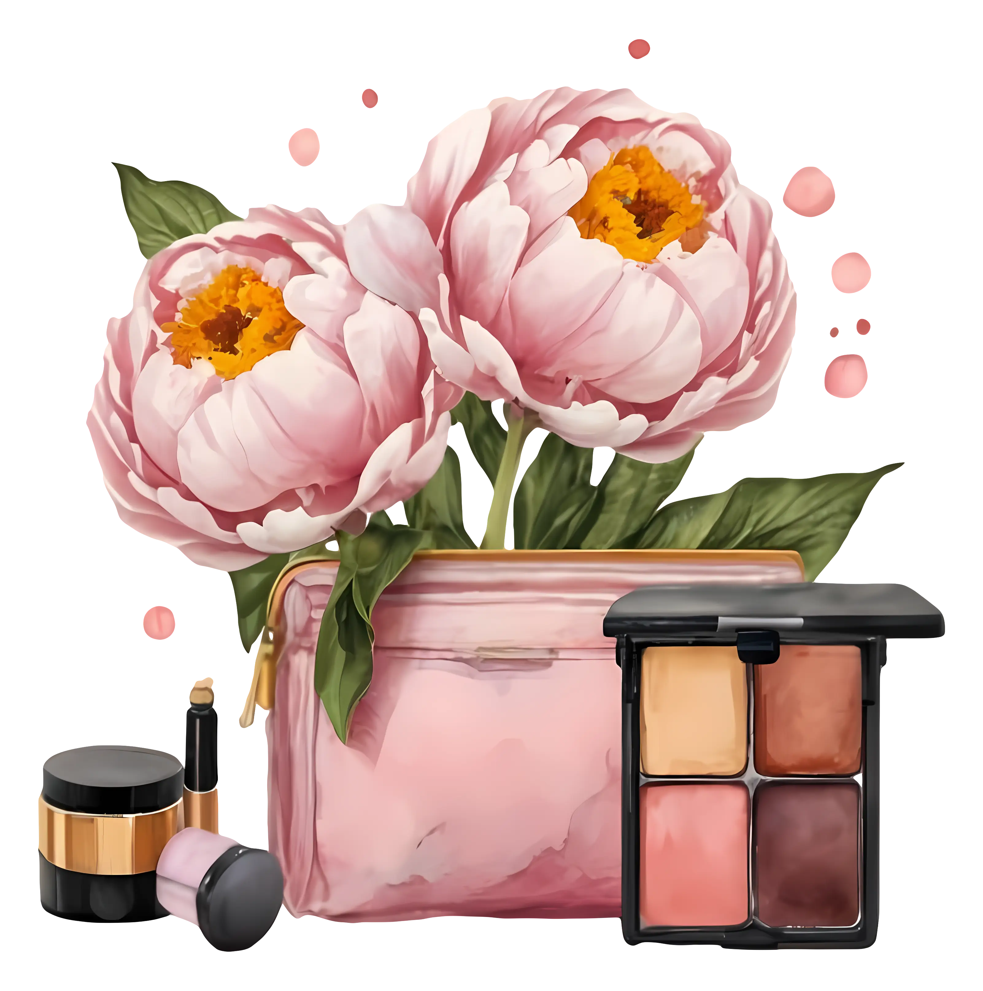 Makeup Set with Flowers