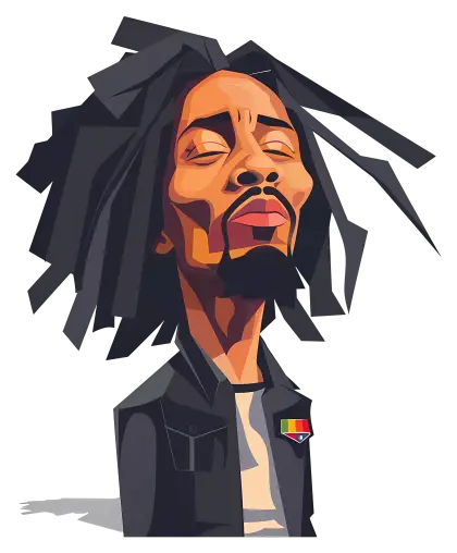 Caricature Illustration with Dreadlocks