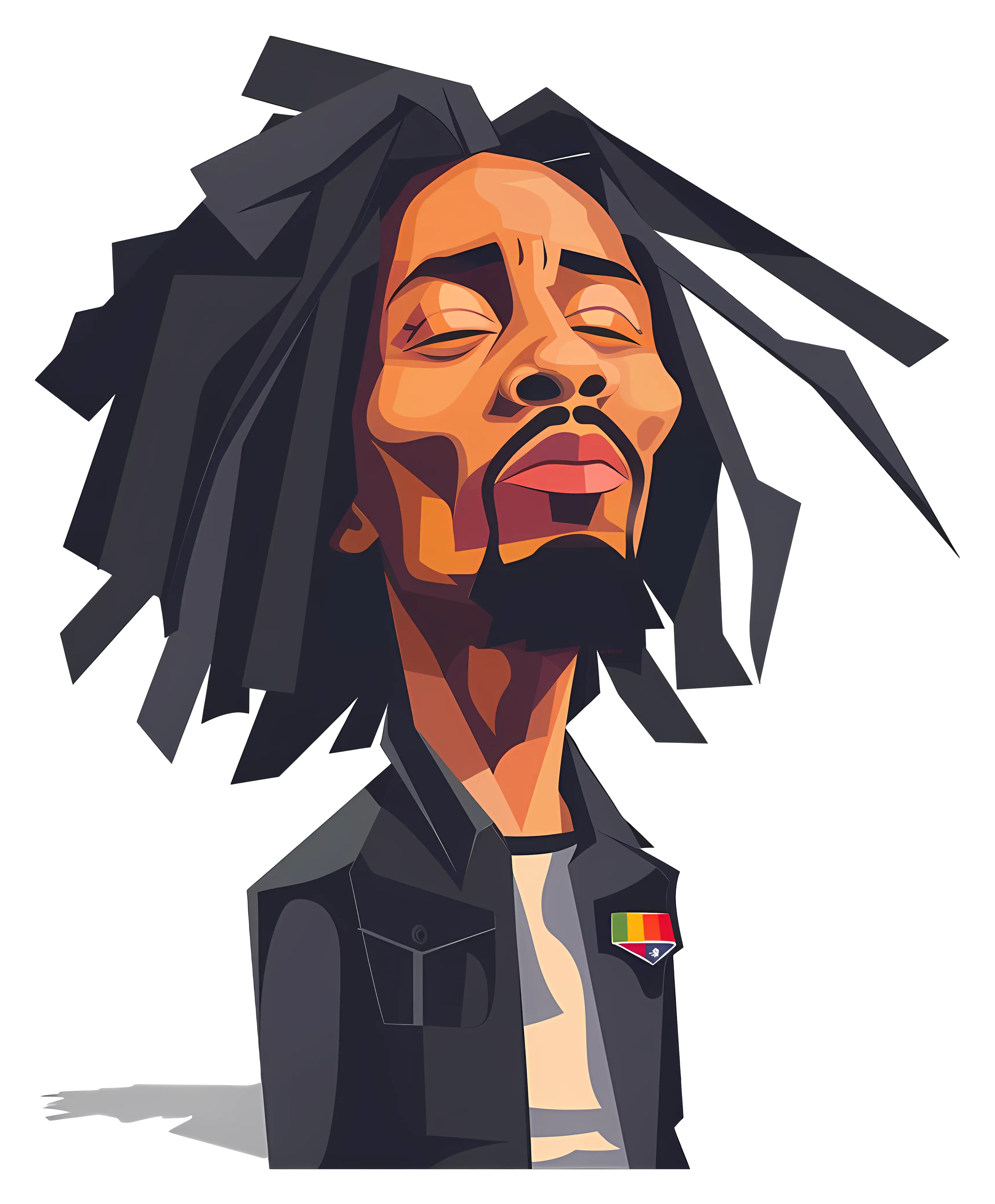 Caricature Illustration with Dreadlocks