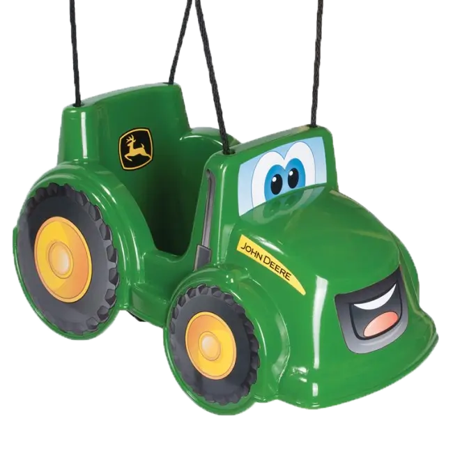 Green Toy Tractor Swing for Children