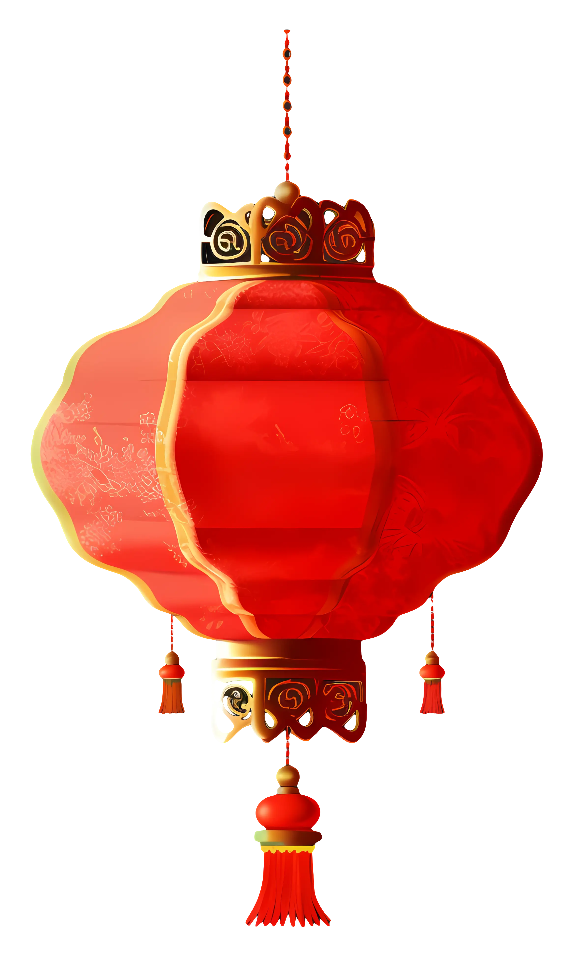 Red Chinese Lantern with Tassels