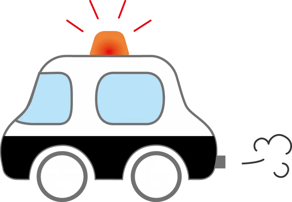 Cartoon Police Car with Siren