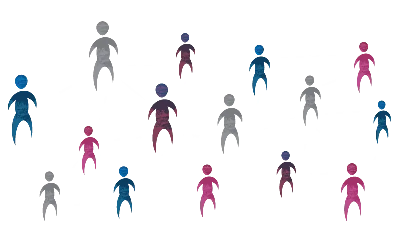 Diverse People Icons Representing Community