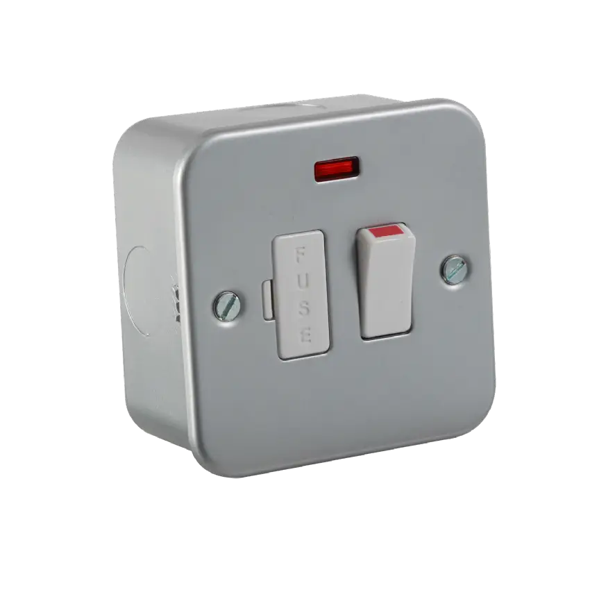 Silver Electrical Switch with Fuse