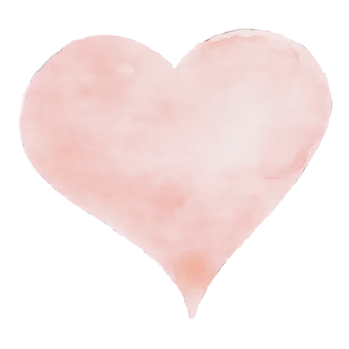 Watercolor Pink Heart Illustration