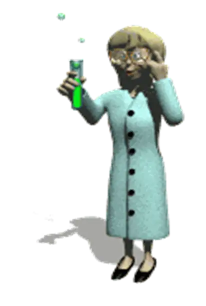 Animated Scientist with Test Tube