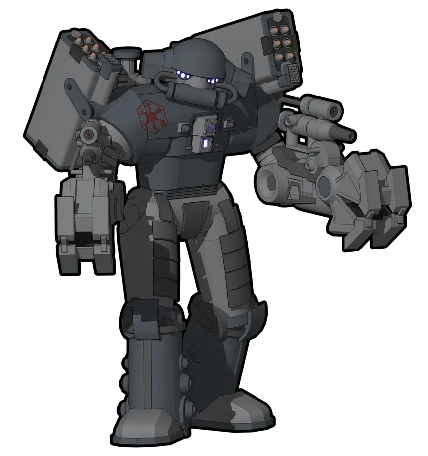 Futuristic Grey Robot Design