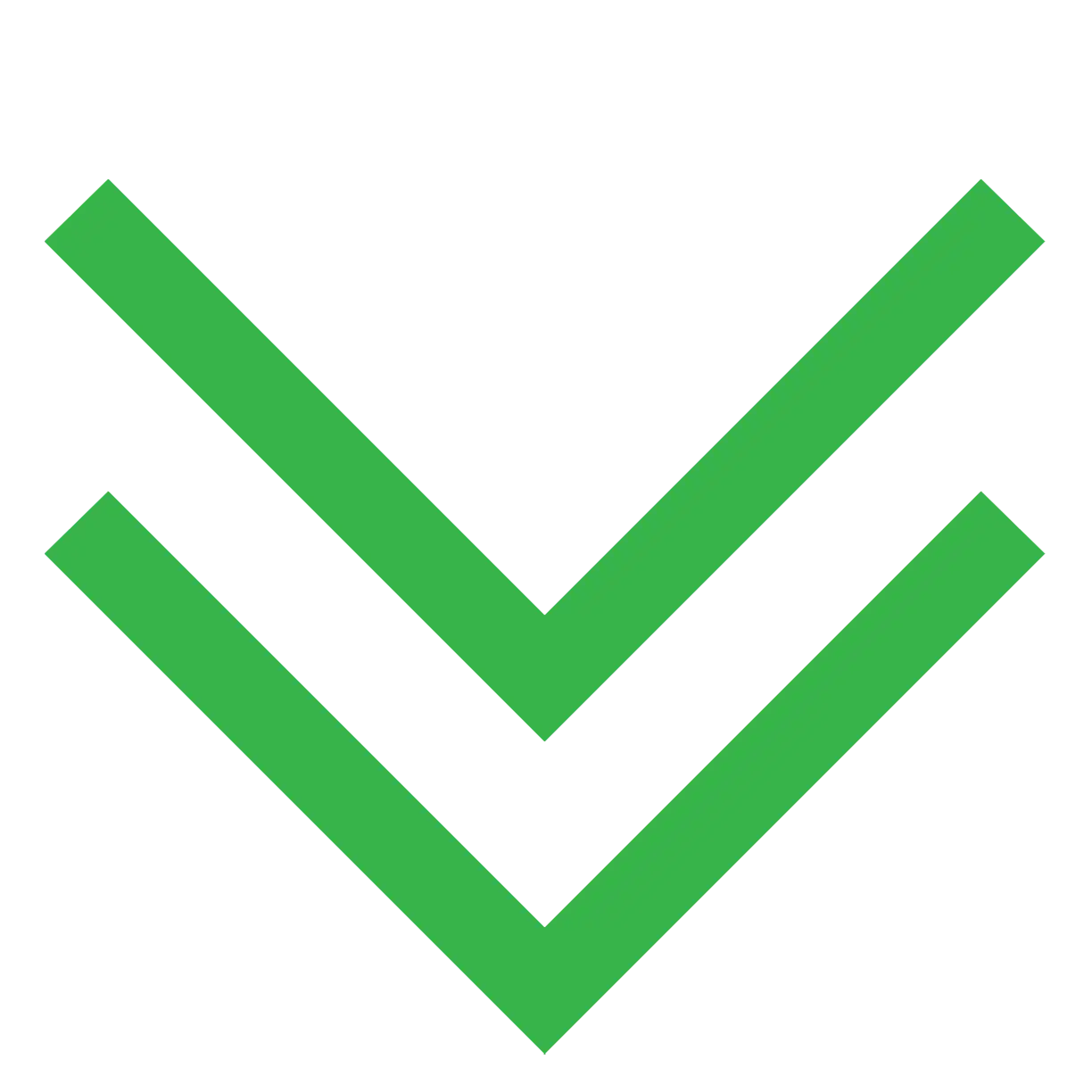 Green Double Arrow Down Icon Symbol