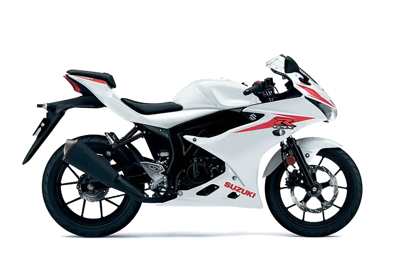 White Sports Motorcycle Design