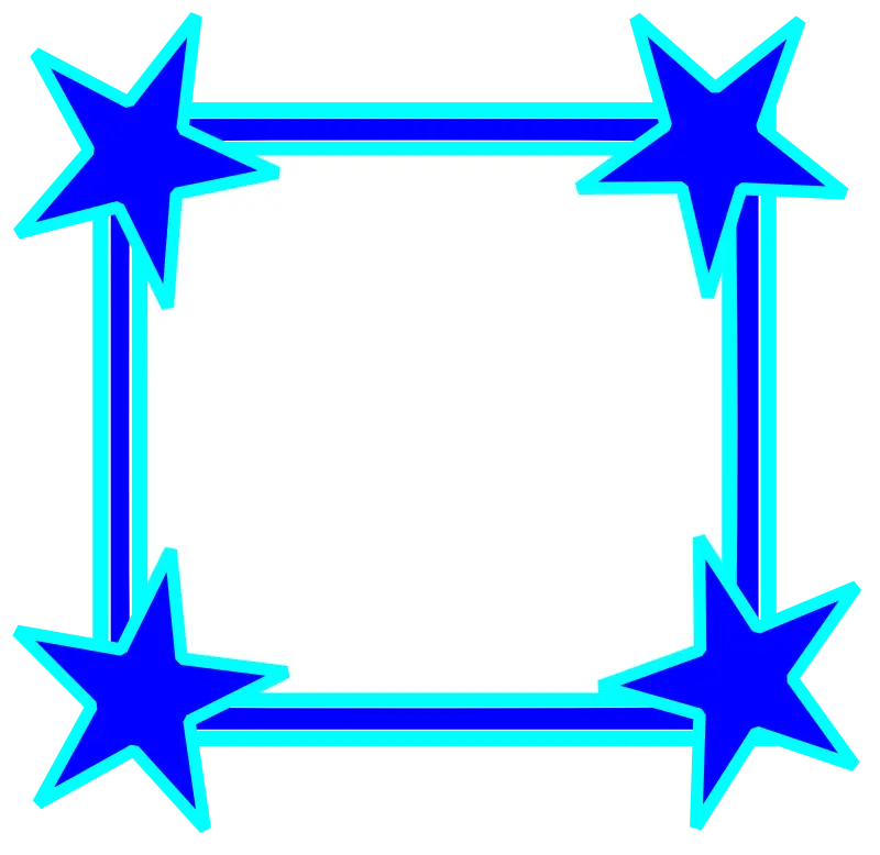 Blue Star Border Design