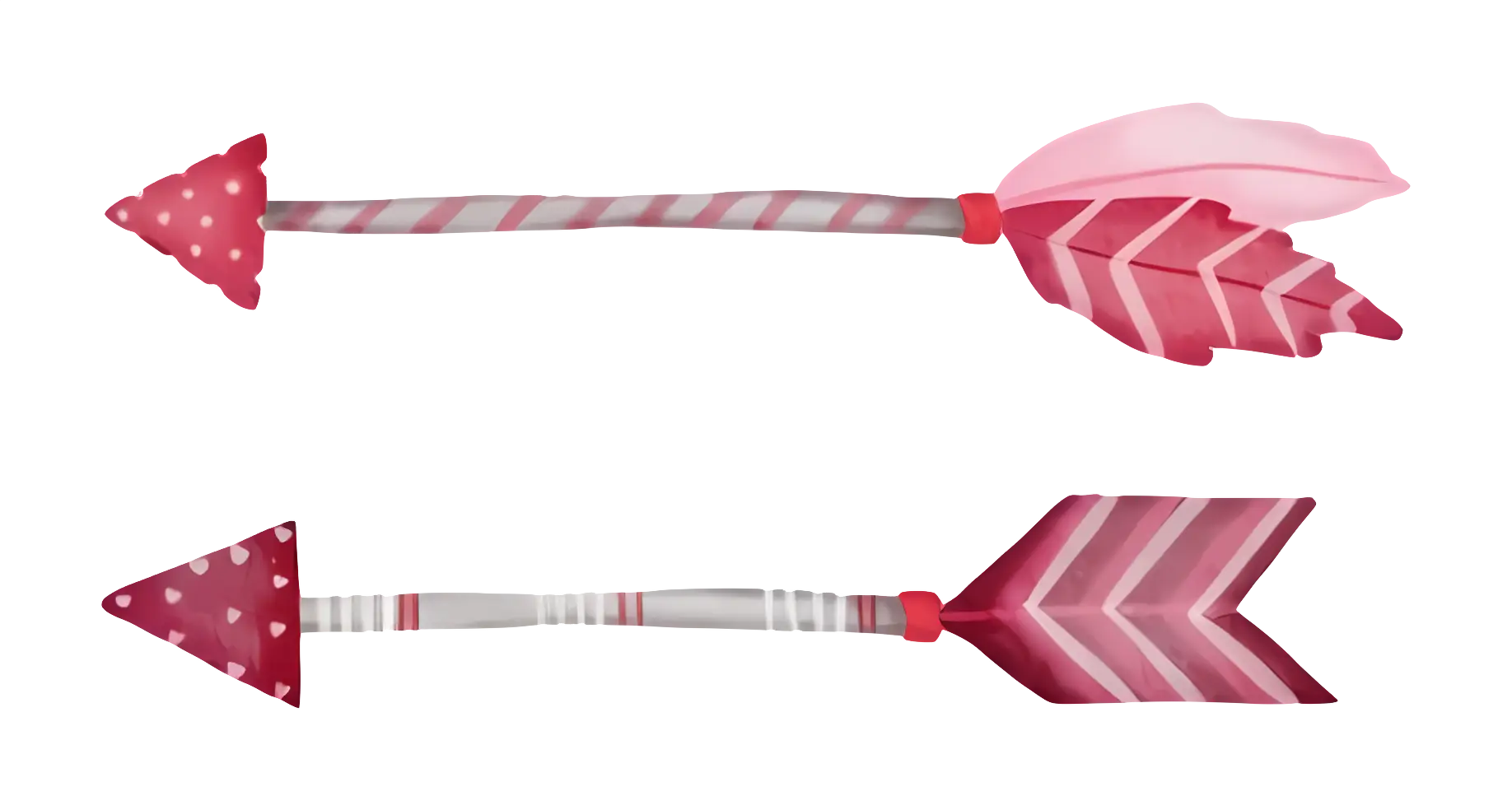 Decorative Pink and Red Arrows