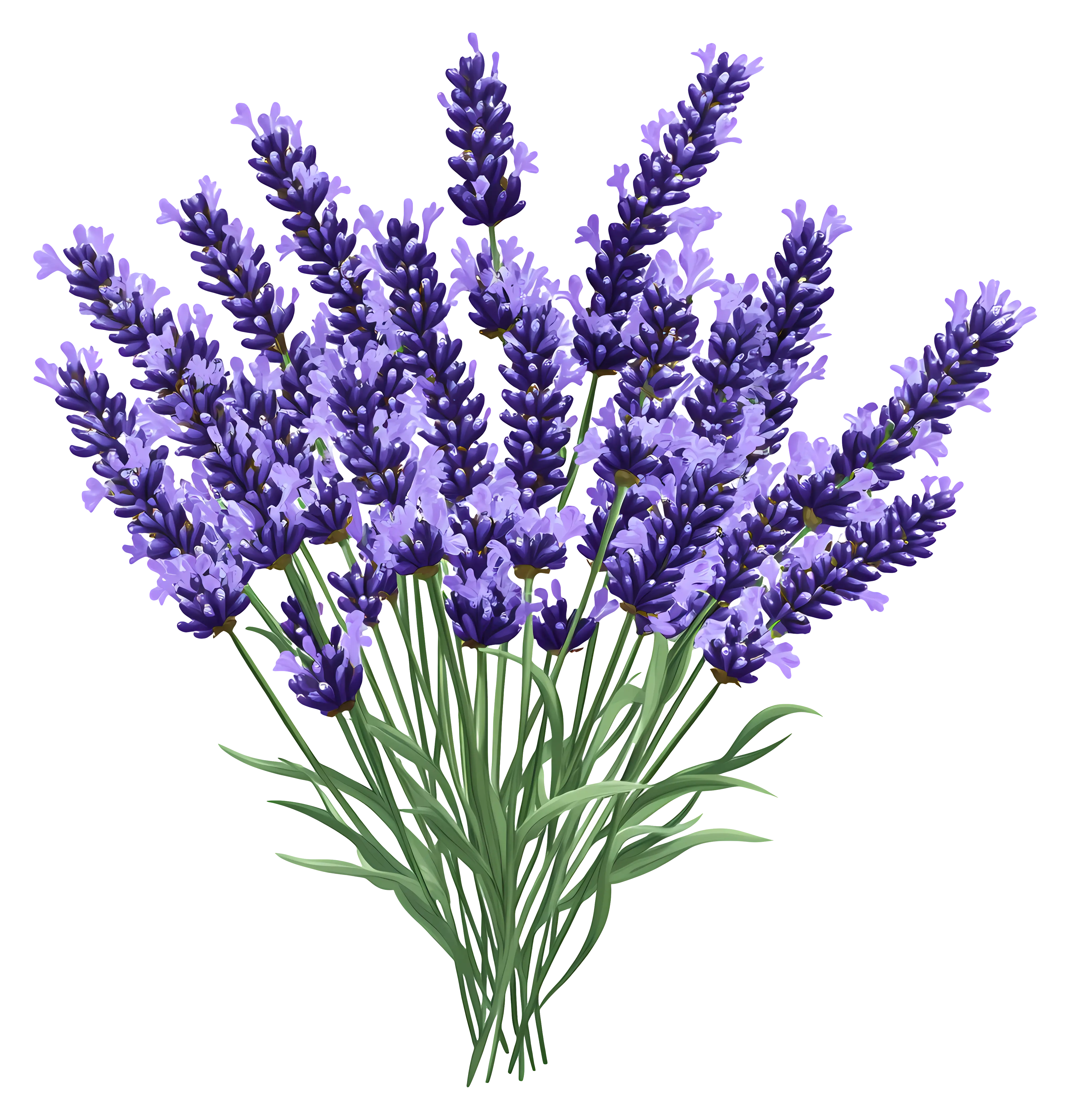 Lavender Flowers Bouquet Illustration