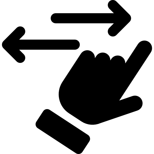 Swipe Gesture Icon with Arrows