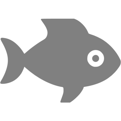 Gray Fish Silhouette Icon