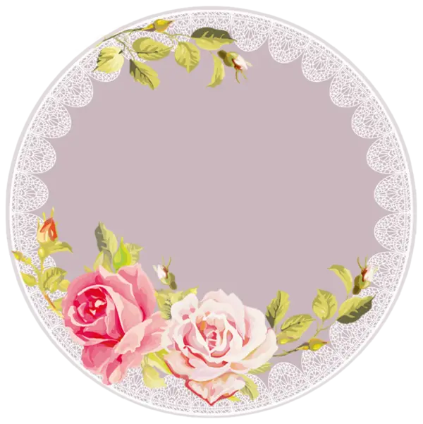 Elegant Floral Frame with Roses