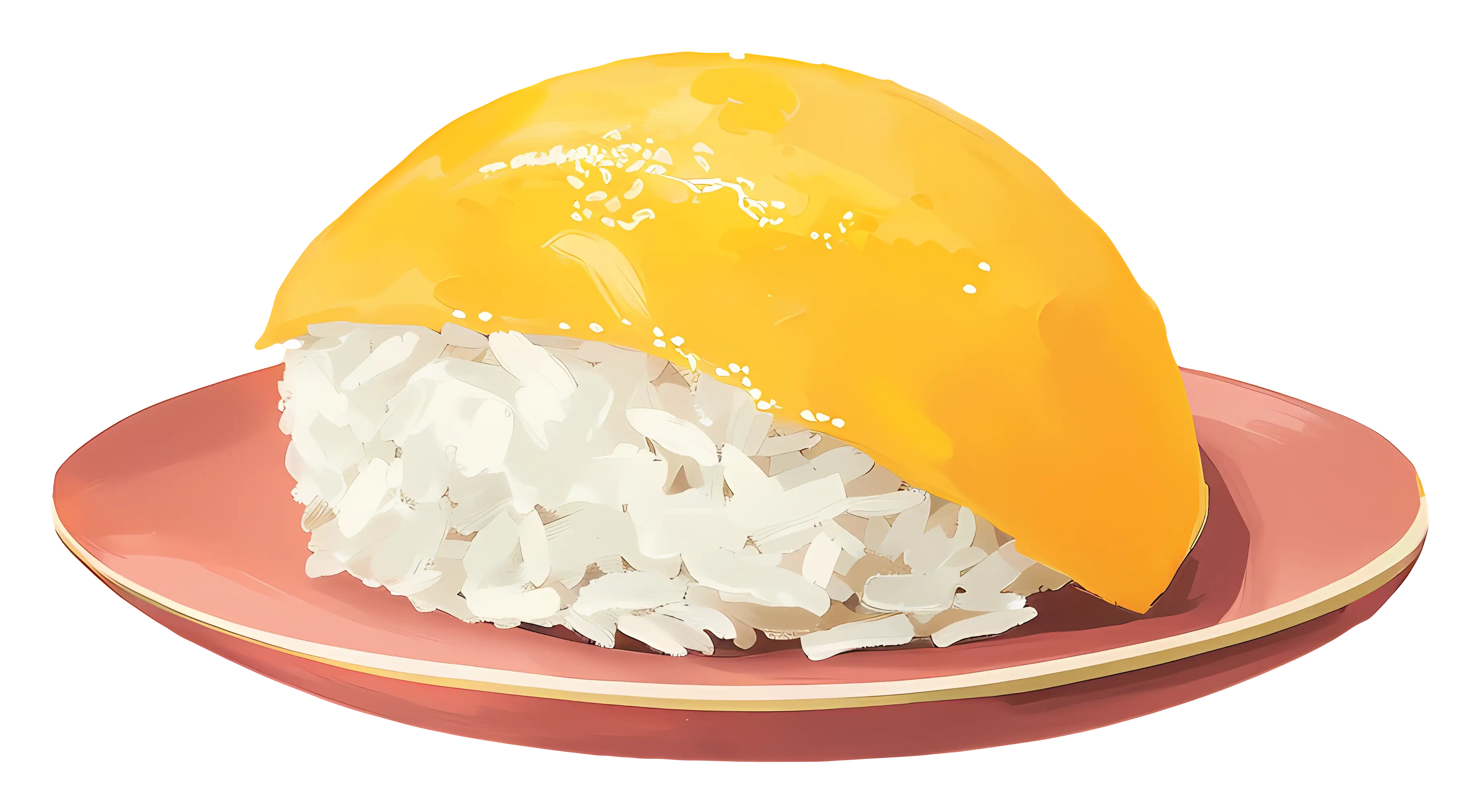 Illustration of Mango Sticky Rice Dessert