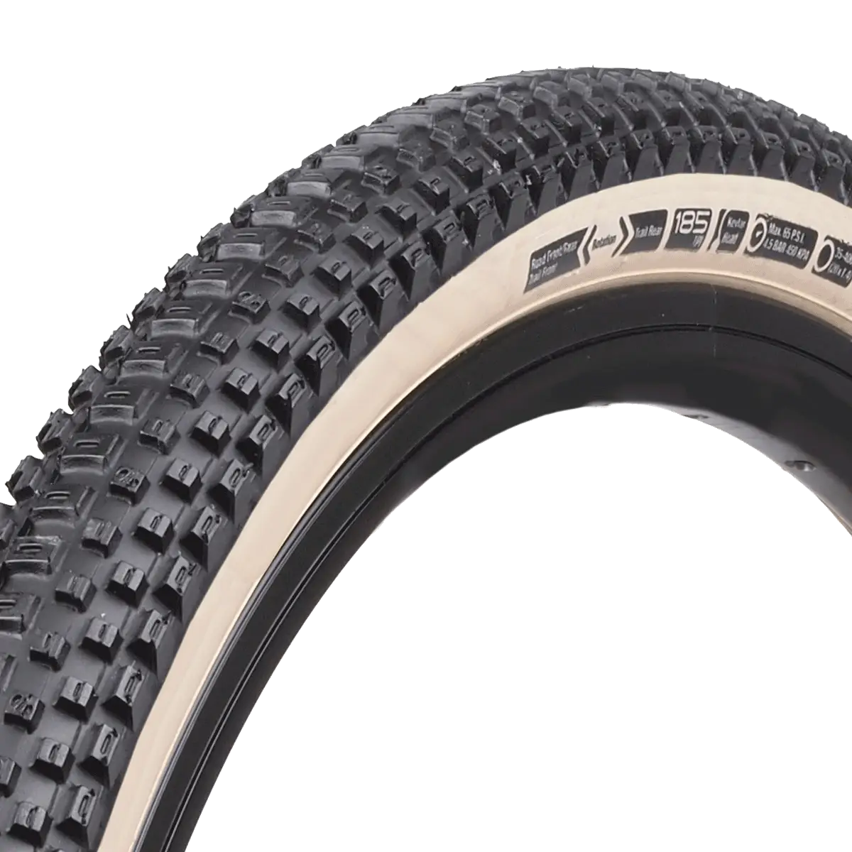 Black Bike Tire with Textured Tread