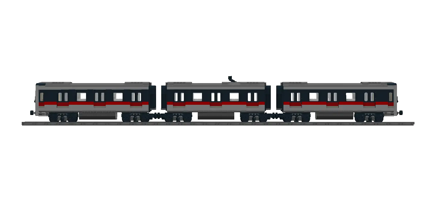 Cartoon Train on Tracks
