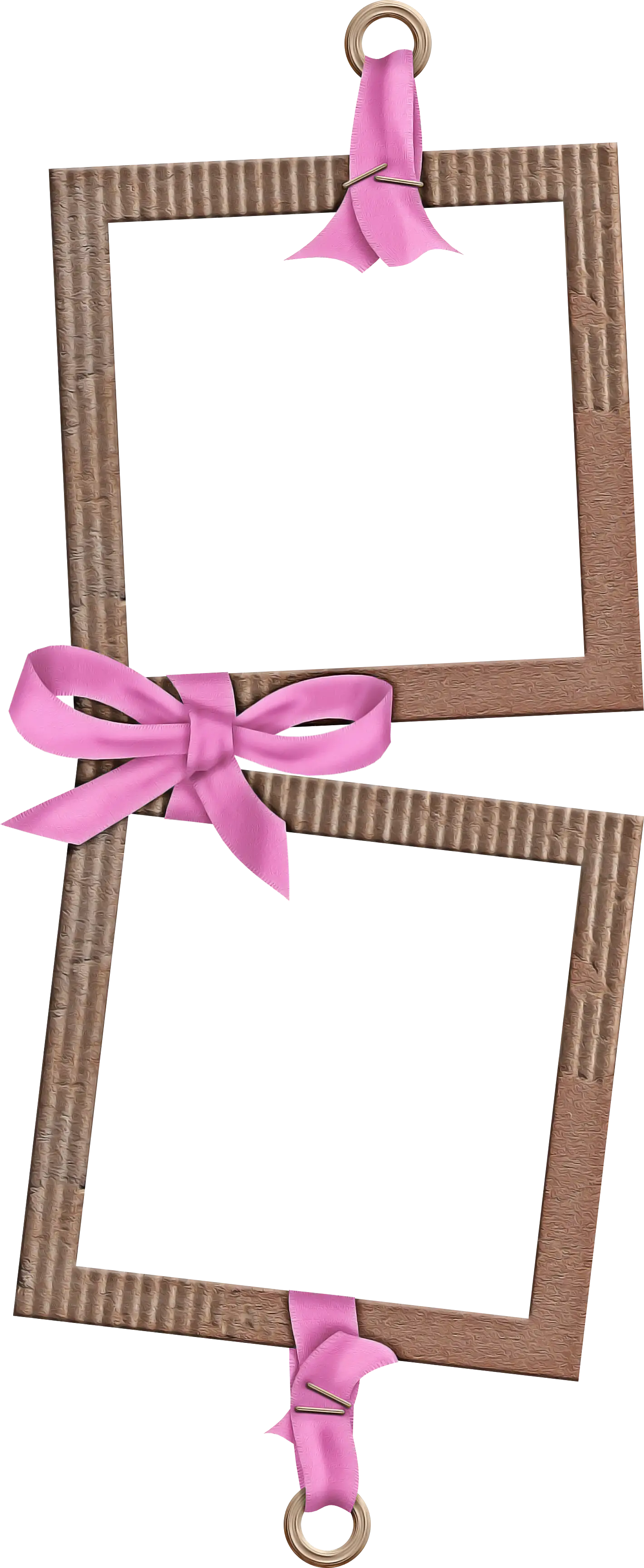 Decorative Wooden Photo Frames with Ribbon