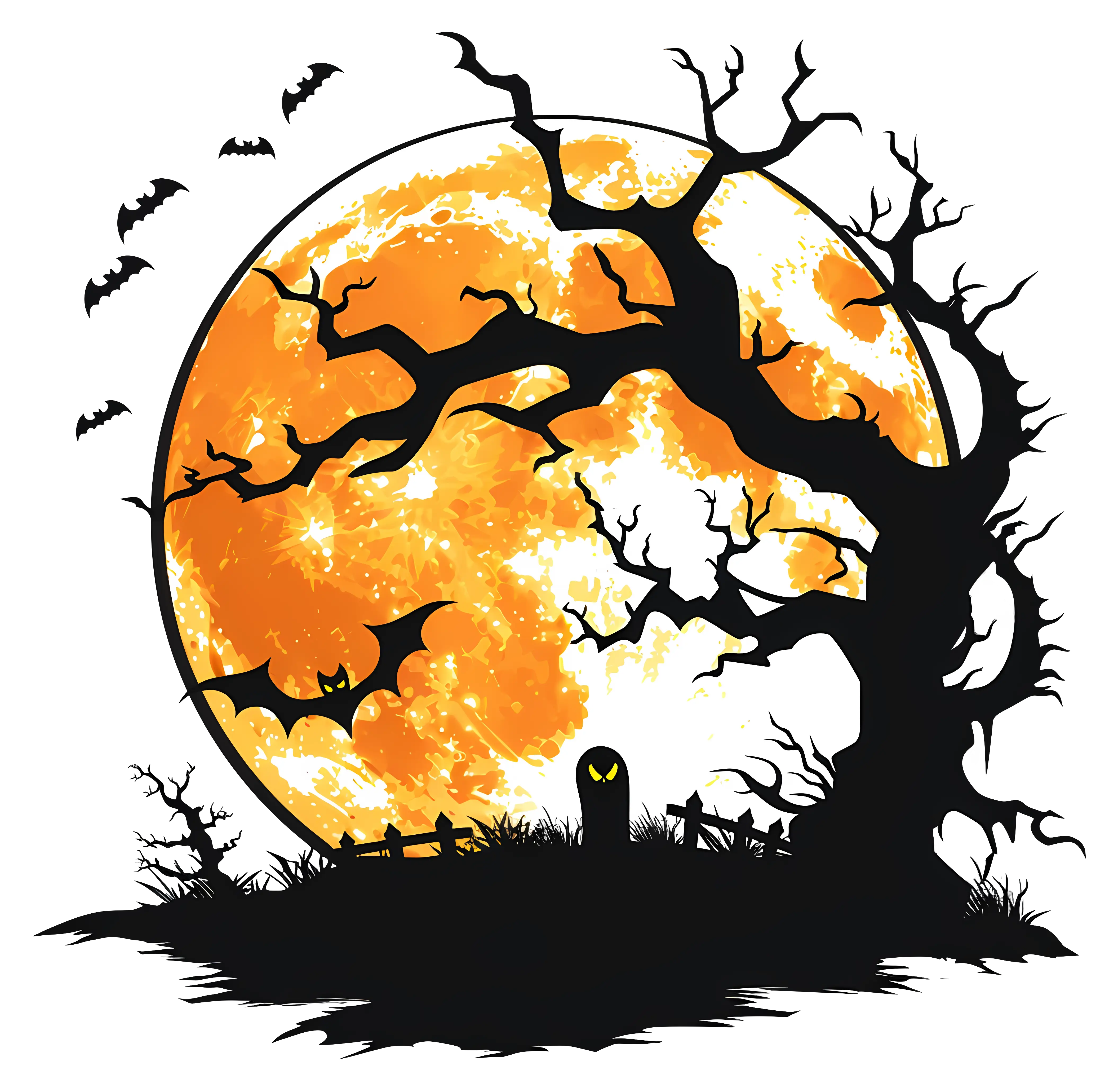 Spooky Halloween Night Scene