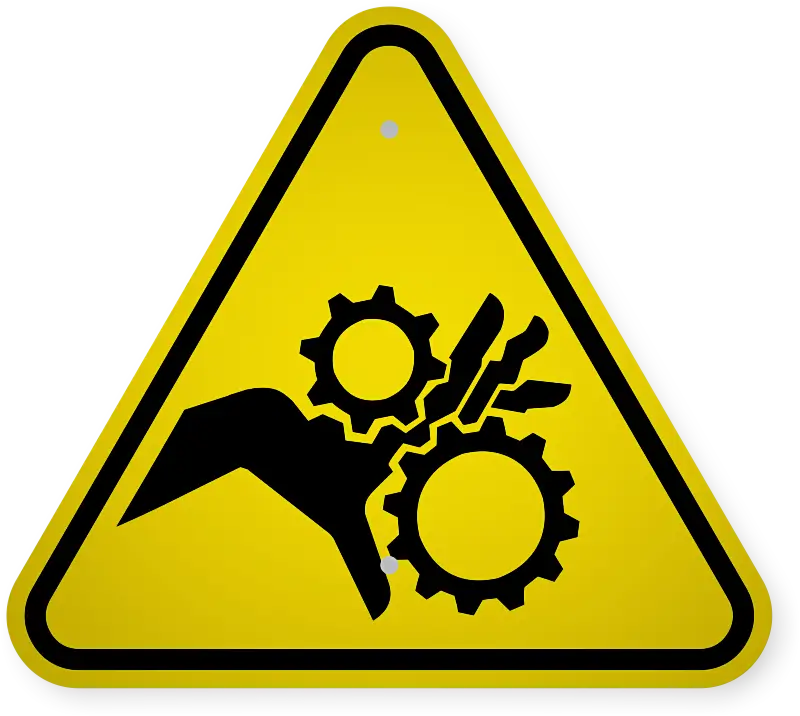 Warning Machinery Triangle Sign