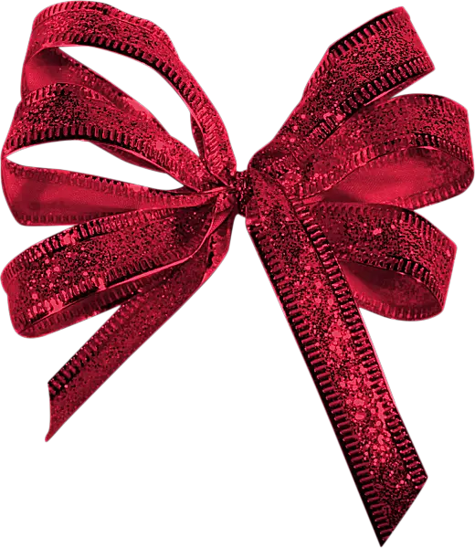 Red Glittery Bow