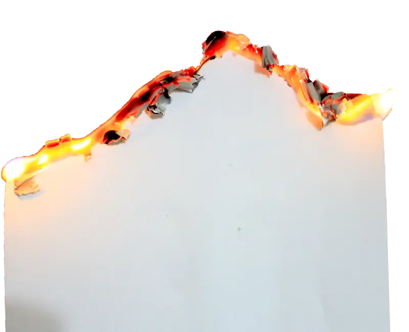 Burned Paper with Fire Effect
