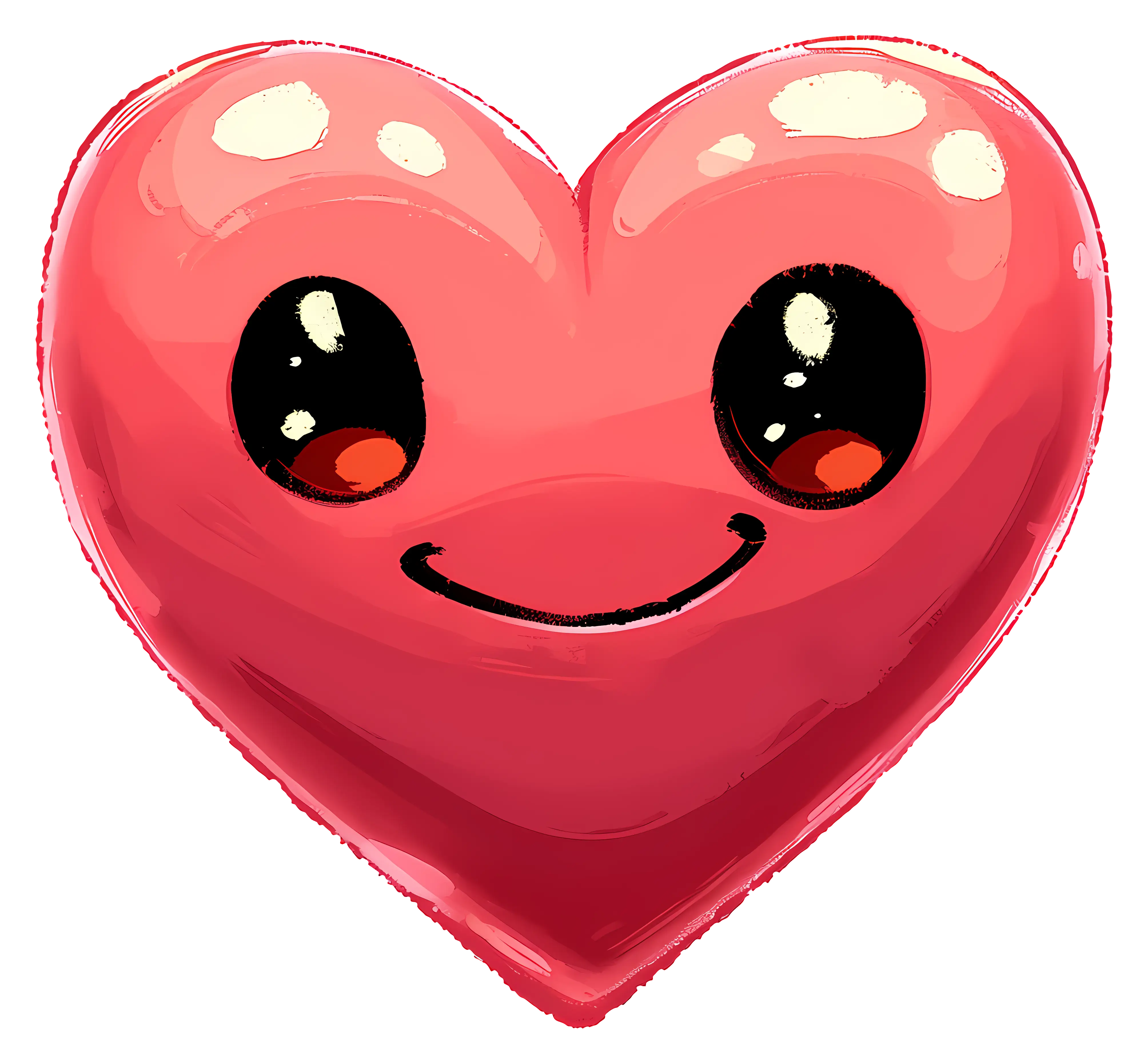 Smiling Cartoon Heart Illustration