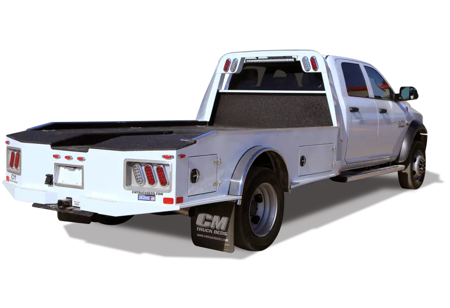 White Flatbed Truck for Heavy-Duty Transport