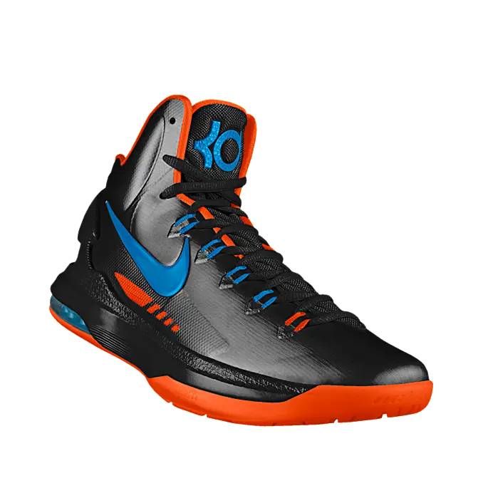 Black and Orange Athletic Shoe