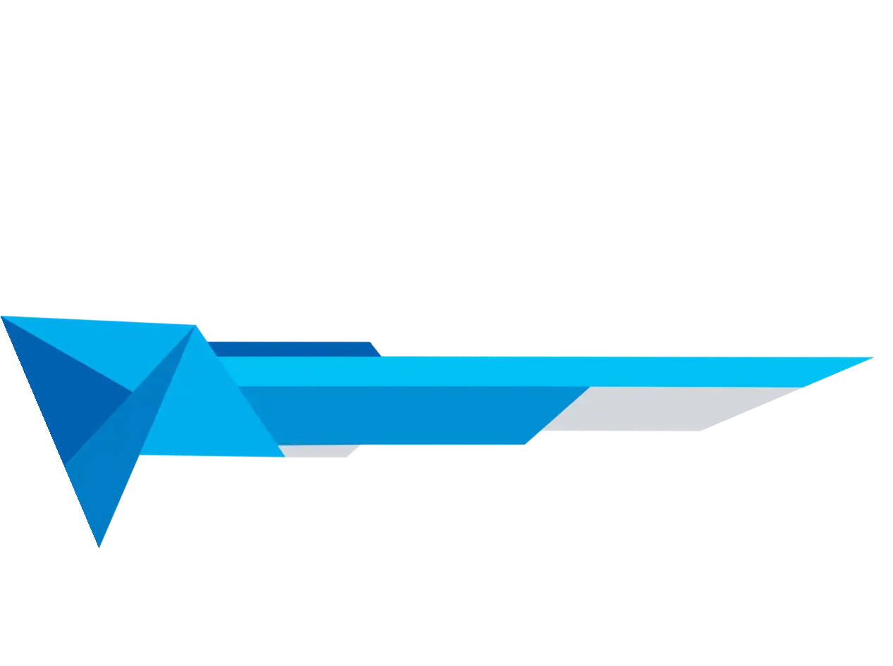 Blue Origami Paper Plane Design