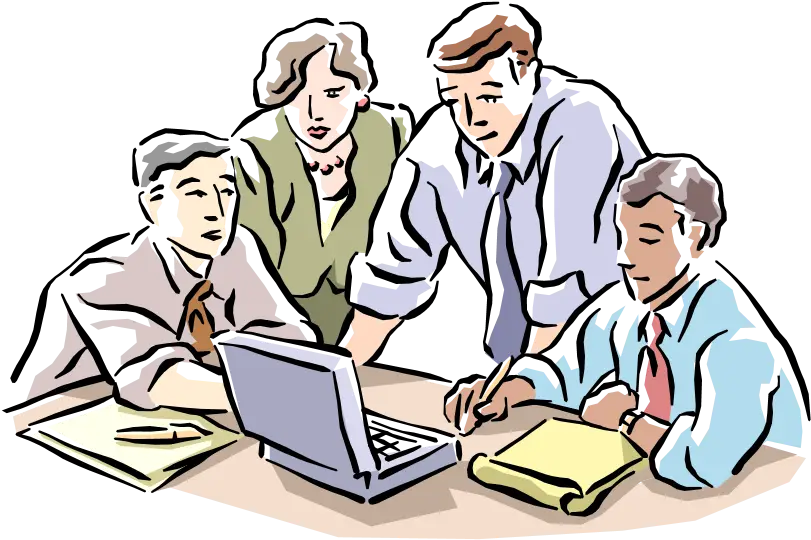 Illustration of Team Meeting and Discussion