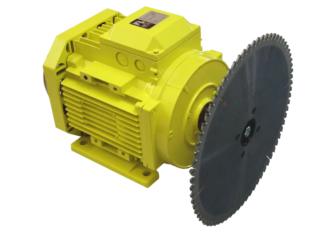 Yellow Motor with Saw Blade