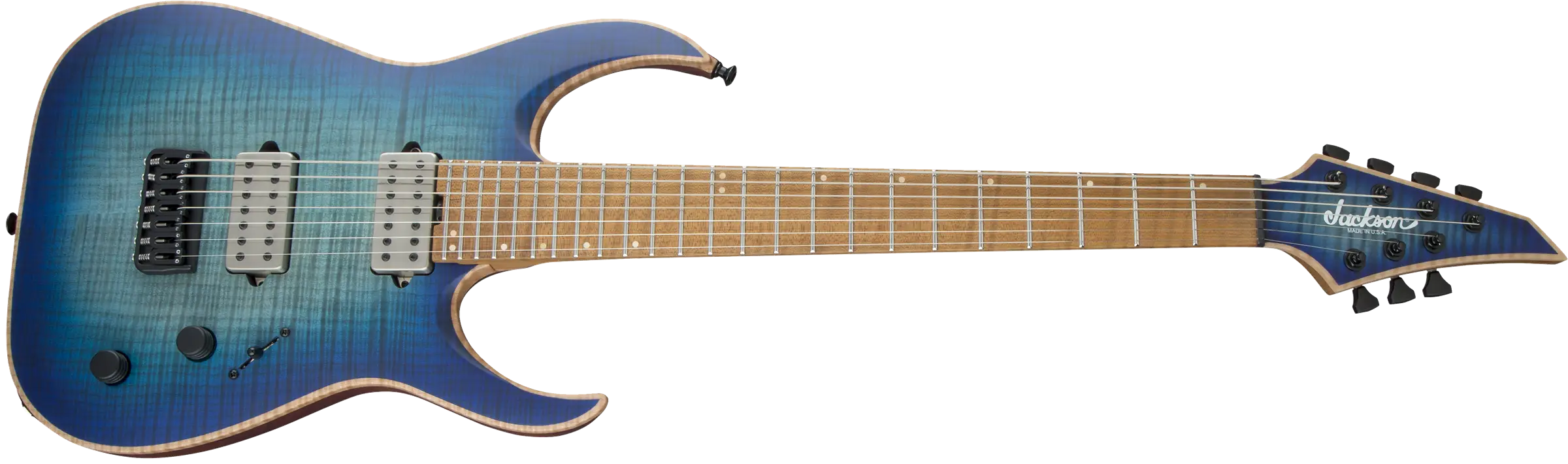 Stylish blue electric guitar for music enthusiasts