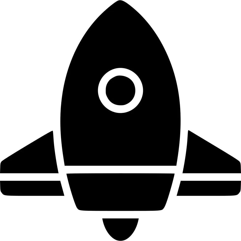 Black Rocket Silhouette Design