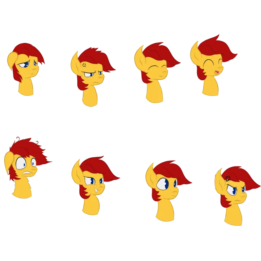 Cartoon Pony Expressions