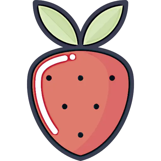 Cute Strawberry Cartoon Illustration