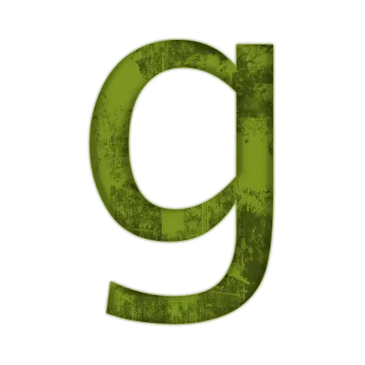 Grunge Green Letter G Illustration