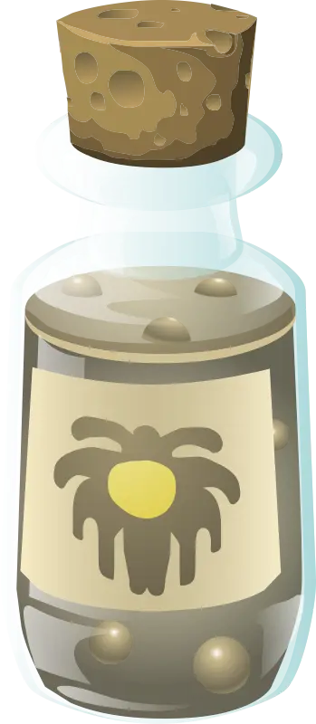 Dark Potion Bottle with Cork