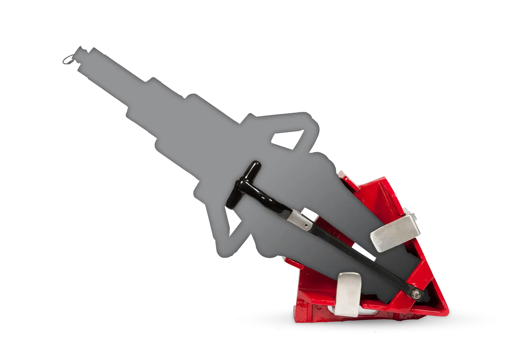 Rifle Silhouette in Red Holder