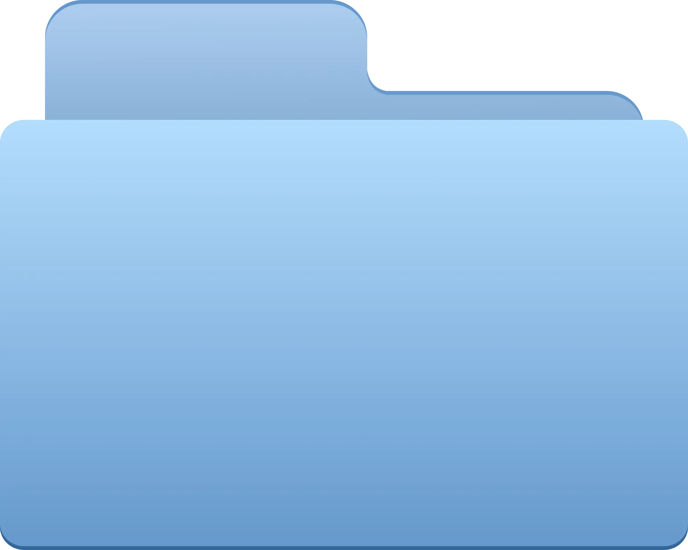 Blue Folder Icon Representation
