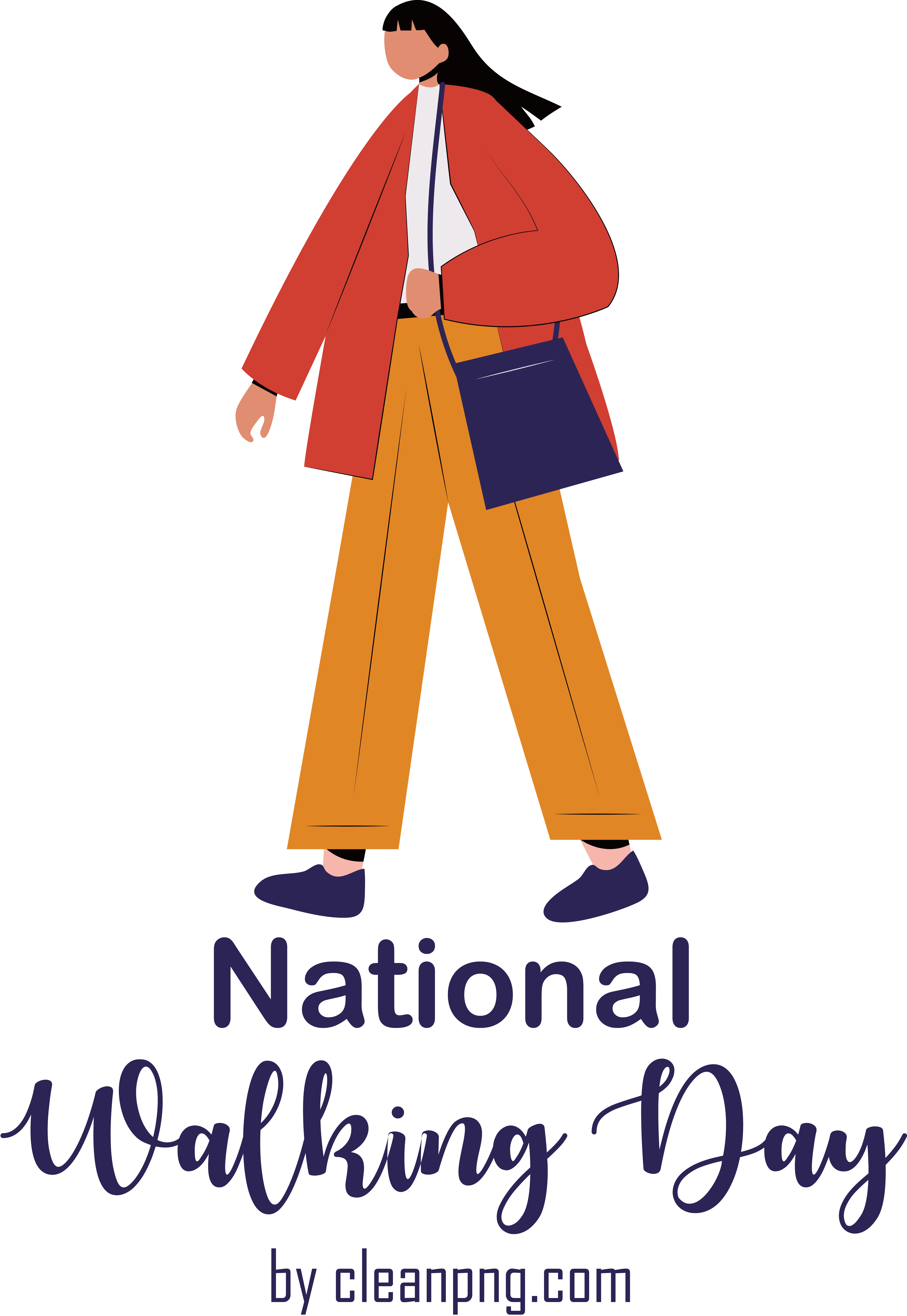 Woman Walking Illustration for National Walking Day