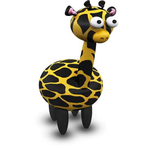 Cute Cartoon Giraffe Toy Illustration
