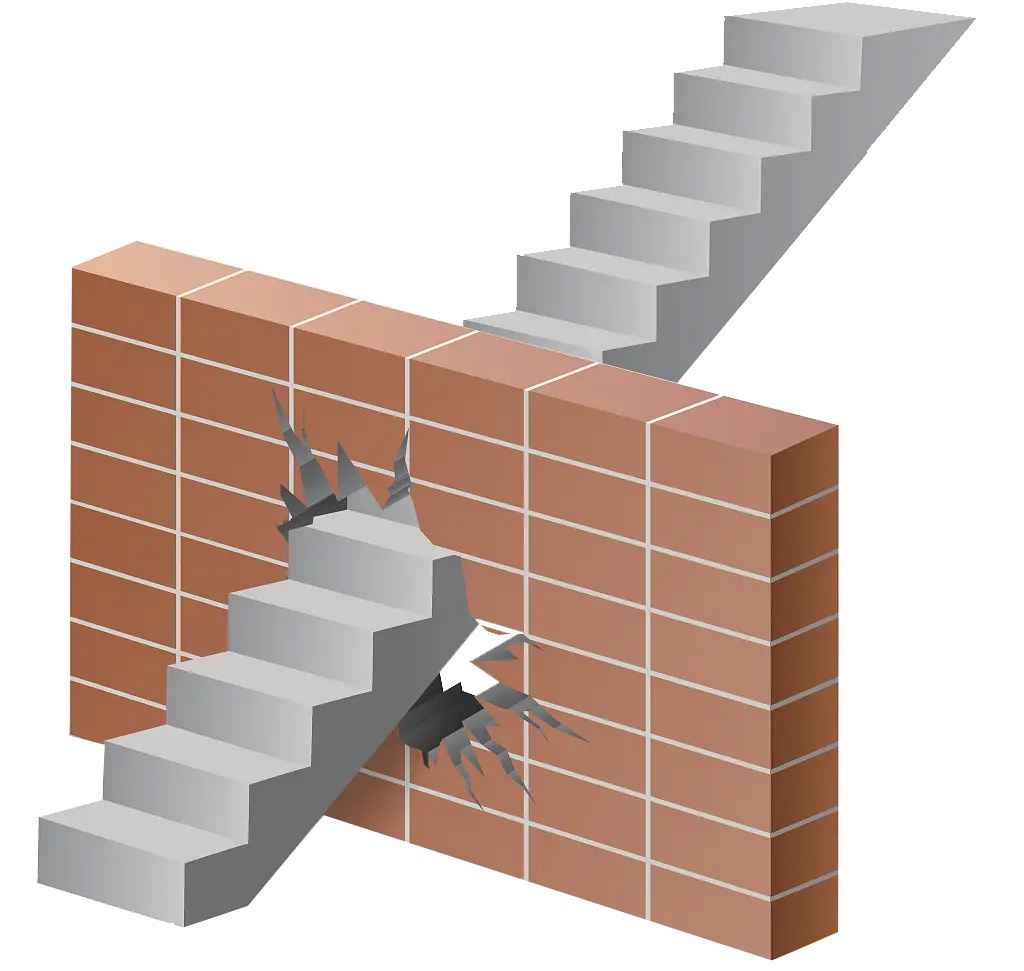 Broken Staircase Through Wall
