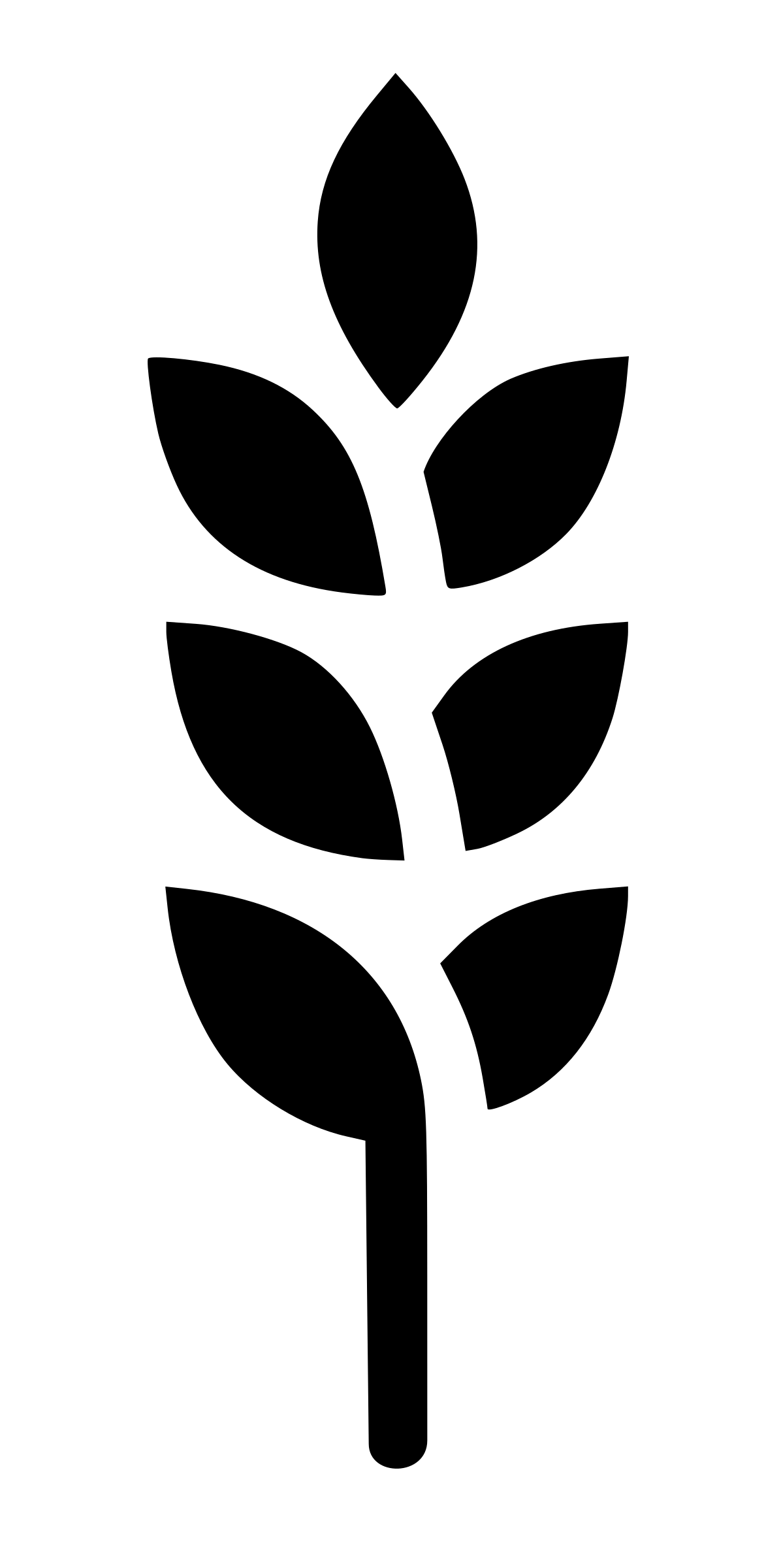 Black Wheat Symbol Illustration